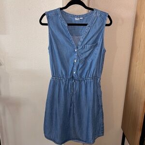 GAP sleeveless shirt-dress color indigo size medium